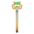 thumbnail image 3 of Halo Engagement Ring for Women - 0.89ct Simulated Green Diamond in 18K Yellow Gold Promise Ring, 3 of 6
