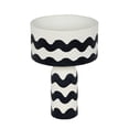 thumbnail image 2 of Tropea Black Waves Papier Mache Table Lamp, 2 of 5