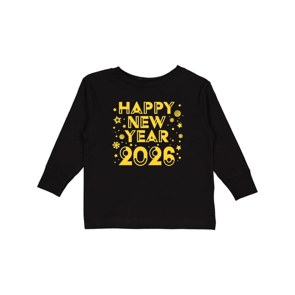 Inktastic Happy New Year 2026 Boys or Girls Long Sleeve Toddler T-Shirt