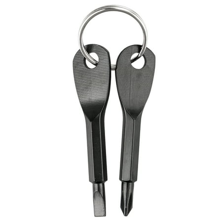 Keychain Tool Kit - Pocket Screwdriver, EEEKit 2-Pack Stainless Steel Mini Pocket Screwdriver Set Portable Bits Tool Kit with Keychain for Home Outdoors Travel