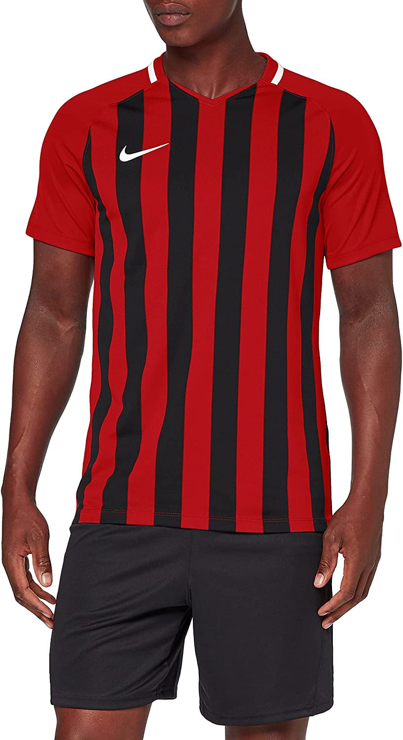 triste Fácil de comprender rechazo Nike Men's Jersey Striped Division III Soccer Jersey Shirt (University  Red/Black, Small) - Walmart.com