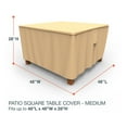 thumbnail image 4 of Budge Medium 48" Beige Patio Square Table Cover, Sedona, 4 of 8