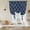 Black, variant on Wavy Lines Balloon Curtains for Bedroom/Front Door/Bathroom, Abstract Minimalist Pattern Navy Blue Tie Up Curtains 63 Inch Length Light Filtering Kitchen Curtains Shades for Windows 46"x63"