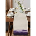 thumbnail image 2 of Hokiten Table Runners 90 Inches Long Dress Scarves, Purple Beige Ombre Farmhouse Coffee/Dining/Kitchen Table Runner for Living Room, Minimalist Ocean Waves Linen 13x90 Inch, 2 of 7
