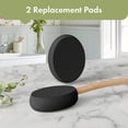 thumbnail image 5 of Bathway Lotion Applicator for Back, Feet, 2 Replacement Pads with 18" Curved Handle, Back Sunscreen Applicator for Kids, Elderly, Women, Apply Cream Medicine Moisturizer Tanner, Black, 5 of 8