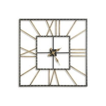 Signature Design by Ashley Casual Thames Wall Clock  Black/Gold Finish