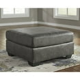 thumbnail image 2 of Signature Design by Ashley Bladen Oversized Faux Leather Accent Ottoman, Slate Gray, 2 of 3