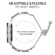 thumbnail image 5 of Metal Band For Garmin Vivomove Sport Venu 2 Plus Heart Clover Decor Watch Strap - Silver, 5 of 5