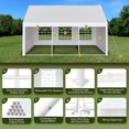 thumbnail image 4 of EastVita 20 x 20 FT Tent Summer Sunshade for Outdoor Backyard Party, Wedding Patio Camping Gazebo Shelter Pavilion Wedding BBQ Events Tent with Sidewalls and 3 Storage Bags, 4 of 7
