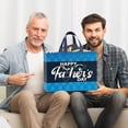thumbnail image 3 of Fathers Day Gift Bag with Tissue Paper,2 Pack Large Father's Day Bag Bulk,Reusable Gift Bag with Handles -Father's Day Gifts for Dad,Grandpa,New Dad,,Grandfather Fathers,Uncle (Black,Blue), 3 of 7
