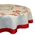 thumbnail image 2 of The Holiday Aisle Rager Embroidered Leaves and Bows Tablecloth, 2 of 2