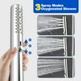thumbnail image 2 of High PressureRound Handheld Shower Head, Anti-clog Nozzles, 3 In 1 Function Shower Wand with Handheld to Clean Tub, Tile & Pets, Rain Shower Head with Long 59" PVC Hose (Chrome), 2 of 6