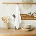 thumbnail image 4 of American Soft Linen 100% Cotton Soft & Absorbent 4-Pack Dish Cloths - 20x28 Inches for Kitchen Cleaning, Drying, and Wiping, Gray, 4 of 8