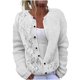 thumbnail image 2 of Cárdigan de punto con estampado informal para mujer, chaqueta con botones, abrigo para mujer, 2 of 3