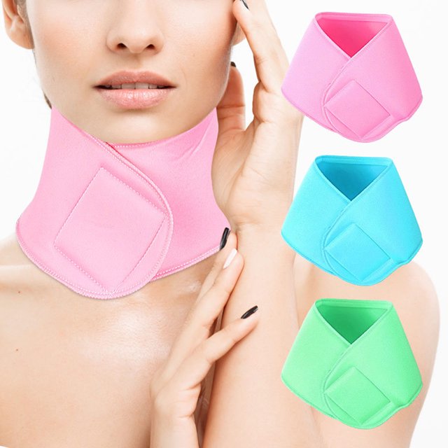 Collier Respirant Facile à Utiliser Réutilisable Nourrissant Stable Réduit les Ridules Éponge Composite Collier Spa pour Famille
