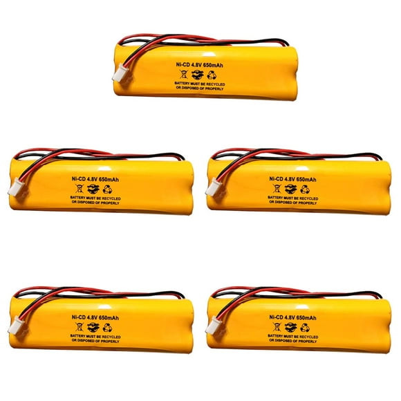 (5 Pack) Unitech Dual-Lite 0120859 Ni-CD AA 650mAh All Fit E1021R LITHONIA D-AA650Bx4 4.8V EJW-NI-CAD 800mah BYD D-AA650B-4 Sortie Signe de Lumière de Secours NiCad Battery Pack de Remplacement