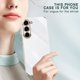 thumbnail image 4 of Para Samsung A14 A24 A34 A54 M14 M54 5G Marco De Oro De Lujo Carcasa De Revestimiento Suave Cuadrado Borde Plano Silicona Lente Protección Completa A Prueba De Golpes Moda Trasera Cubierta Del Teléfon, 4 of 4
