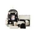 thumbnail image 4 of Bolsa Moda mujer Hit Color mochila cordón bolsillo lona 5 uds compuestas Ndcxsfigh Para Estrenar, 4 of 8