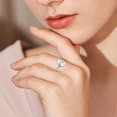 thumbnail image 2 of Handmade Flower Signet Ring18K Gold Ring Delicate Personalized Jewelry Gift for Women/Girls（Silver，6#）, 2 of 3