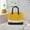 Yellow, variant on JGJJUGN Hand Woven Plastic Storage Basket, Portable Storage Box with Handle, Multi-functional Organizer for Home, Bathroom, Picnic & Shopping, 24x18x14cm
