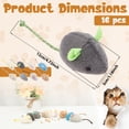 thumbnail image 2 of 16 Pack Interactive Cat Mice Toys - Plush Catnip Mouse Shaped Biting Toys for Indoor Cats - Realistic Design in 8 Colors, 2 of 14