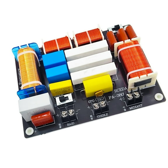 Premium 3-Way Crossovers With Adjustable High Low Channels, Inductors & 4 Sound Modes for HiFi Systems