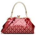 thumbnail image 1 of LinYooLis Sac à Main Rétro à Poignée Supérieure pour Femmes Sac à Bandoulière avec Serrure de Baiser Sac de Soirée pour Fête Portefeuille avec Sangle Réglable, 1 of 7