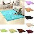thumbnail image 4 of Living room Bedroom Rug Antiskid Soft Carpet Long Hair Yoga Floor Mat Bedside Cartpet Water Washable black 50*80cm, 4 of 9