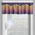 thumbnail image 2 of Ambesonne Psychedelic Valance Pack of 2, Curly Waves Art, 54"X12", Quartz Apricot Dried Rose, 2 of 5