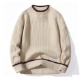thumbnail image 2 of Men's Winter Sweater Coat Soft Velvet Warm Knit Top for Autumn Casual Outwear, 2 of 2