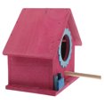 thumbnail image 2 of GOOHOCHY Casa de pájaros decorativa, nido de pájaro colgante de madera, comedero para pájaros, casa de pájaros creativa, 2 of 8