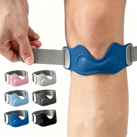 Silicone Patellar Tendon Support Strap,Knee Strap for Knee Pain Relief,Patella Band for Basketball,Running, Hiking