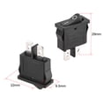 thumbnail image 2 of Interruptor de palanca mini barco negro para barco coche marino ON/OFF AC 250V/6A 125V/10A, 5 piezas, 2 of 4