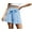 Light Blue, variant on Women's Casual Wide Leg Shorts Without Pockets High Waisted Tie Knot Ruffle Summer Shorts ,US Size,Light BlueXXL