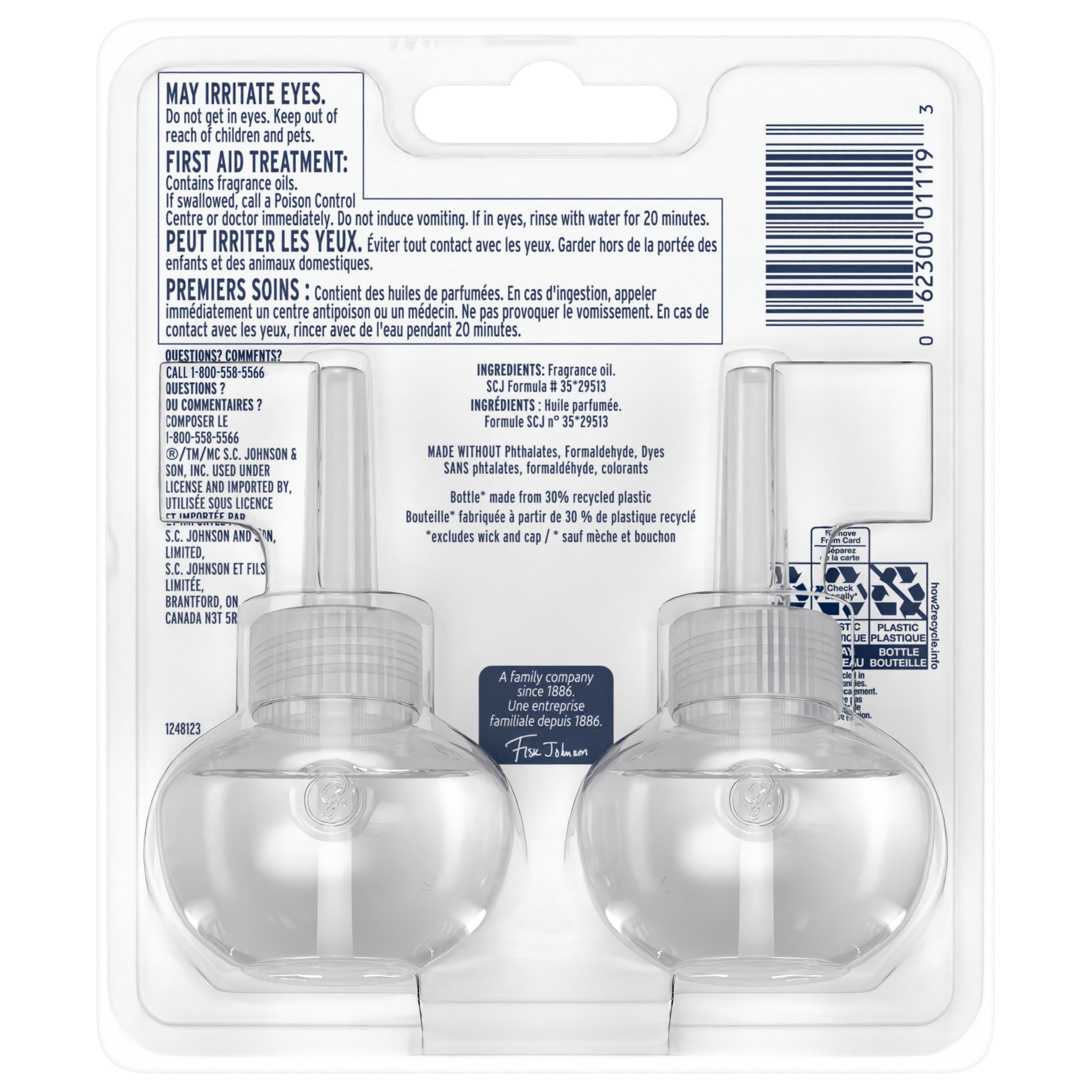 Glade Plugins® Air Freshener Scented Oil Refill, Golden Pumpkin and Spice™, Stocking Stuffer, 2 Refills