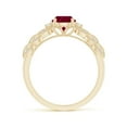 thumbnail image 2 of ANGARA Natural Aeon Vintage Style 1 ct Ruby Solitaire Engagement Ring with Milgrain in 14K Yellow Gold for Women (Size-6mm) | July Birthstone, Anniversary, Jewelry Gift for Women | Natural Ruby Ring, 2 of 10