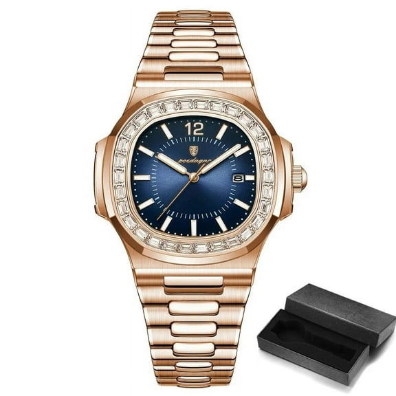 POEDAGAR Elegant Square Dial Waterproof Watch