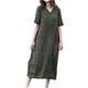 thumbnail image 1 of Vestidos Para Mujer Vestidos Casuales Moda Cuello Pico Suelto Manga Corta Sólido Media Pantorrilla Vestido Largo Odeerbi ODB153900, 1 of 8