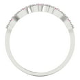 thumbnail image 5 of 0.1 ct Brilliant Round Cut Simulated Pink Diamond 14k White Gold Stackable Band SZ 10.5, 5 of 6