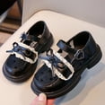 thumbnail image 6 of ITSAME Girls Platform Loafers, Adjustable Strap Cute Bow Mesh Breathable Kids Fashion School Uniform Dress Shoes Black 12.5(Little Kids), 6 of 9