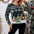 thumbnail image 3 of Suéter navideño informal para mujer, sudadera ajustada con estampado de reno, divertido, a la moda, para fiesta y vacaciones, 3 of 5