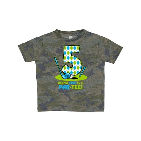 

Inktastic Golf Par-Tee 5th Birthday Gift Toddler Boy Girl T-Shirt