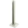 CRL PSB2C0W Oyster White AWS Steel Stanchion for 90 Degree Round Corner Posts