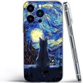 thumbnail image 5 of Starry Night Cute Cat Phone Case Case Van Cat Lover Gogh Cat Protective Shockproof Silicone Phone Cover C l 1 Compatible with Samsung S20 Plus 6.7 Inch, 5 of 5