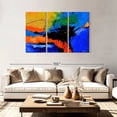 thumbnail image 2 of Elephant Stock Rainbow Blast Abstract Wall Art - Horizontal Multi Panel Canvas - Living Room Wall Decor - Abstract Multi Panel - Blue And Pink Decor By Pol Ledent - 74" x 48", 2 of 8