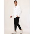 thumbnail image 4 of Sudadera con capucha para hombre, con cremallera completa, manga larga, ligera, sólida, deportiva, con capucha blanco S Unique Bargains Sudadera, 4 of 6