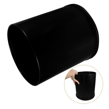 SEWCHICS Waste Basket For Bedroom Black PP 1Set For Home Use