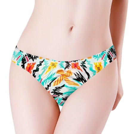 Outfmvch Thongs for Women Womens Underwear Seamless Thongs for Women Womens Underwear Cotton Bikini Lace Soft Panty Ladies Stretch Full Briefs Cotton Thongs for Women(clearance) Blue L