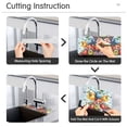 thumbnail image 5 of Yayeee Faucet Mat for Kitchen Sink 14.7" Diatomite Long Splash Guard Pad, Blue Floral Tomatoes, 5 of 7