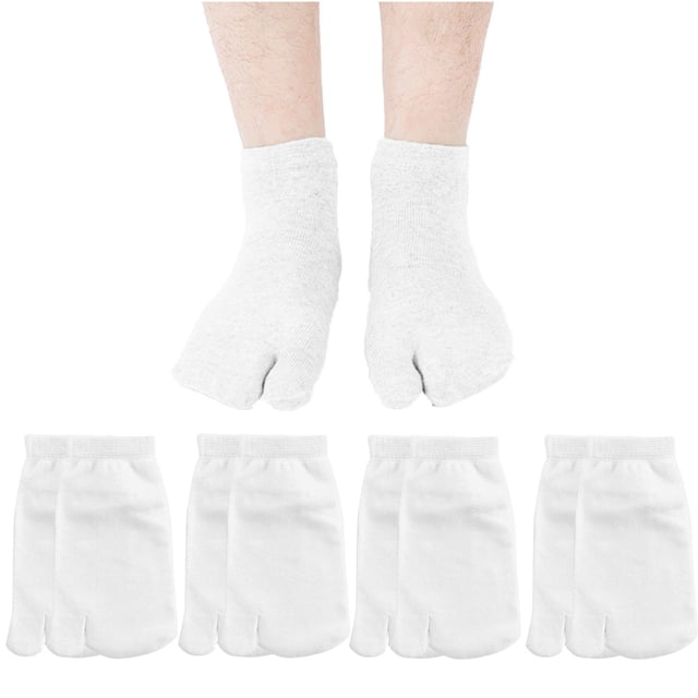 4 pares de calcetines de hombre Calcetines de tubo corto con dos dedos Desodorante absorbente de sudor Calcetines con punta dividida